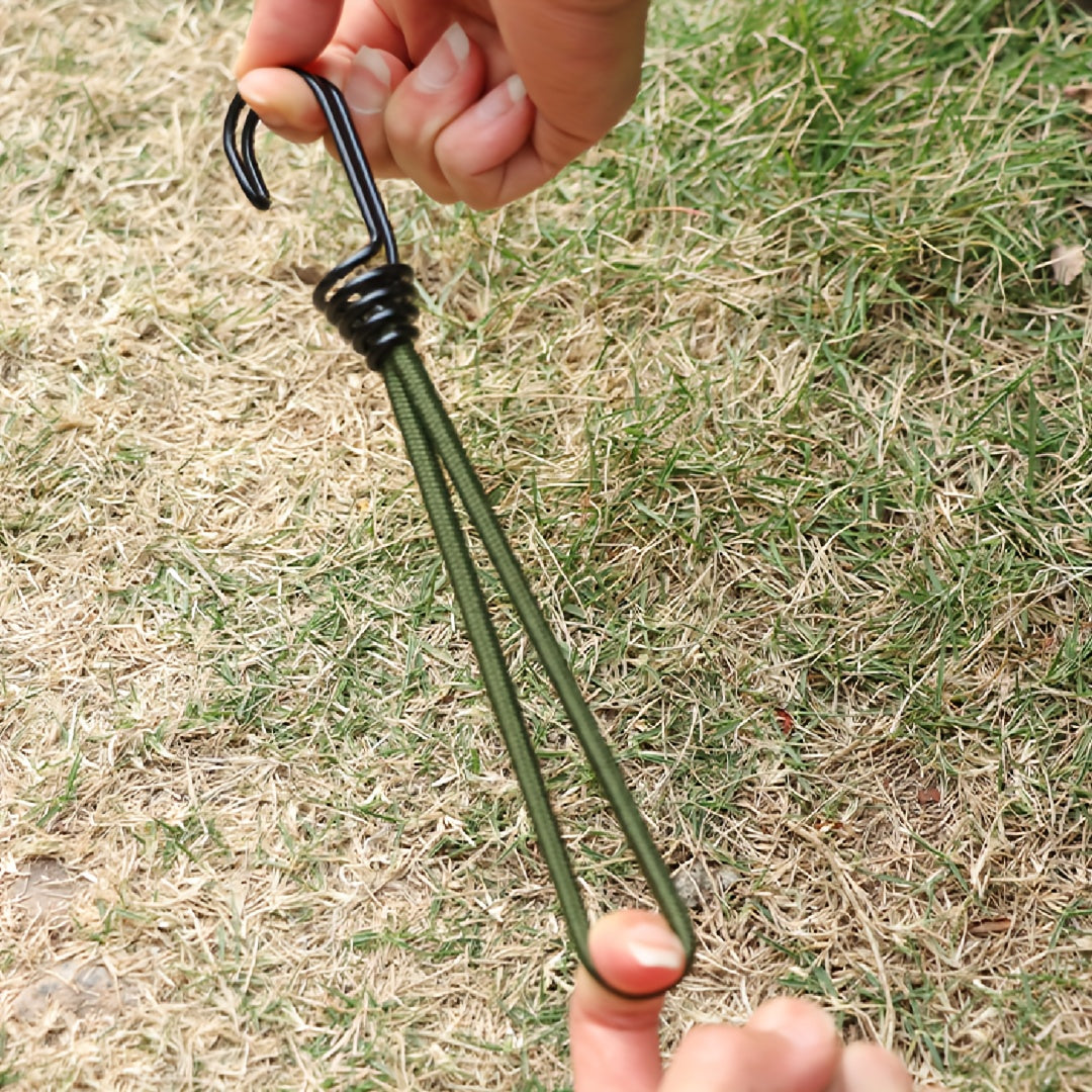 2pcs Bungee Cord Hooks Camping Tent Elastic Rope Hooks