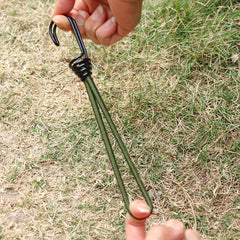 2pcs Bungee Cord Hooks Camping Tent Elastic Rope Hooks