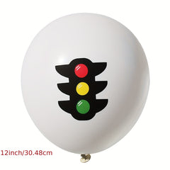 12pcs Car Airplane Traffic Light Balloon Party Decoration