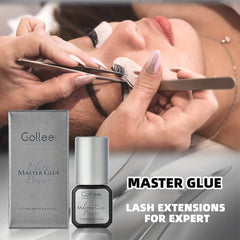 GOLLEE Eyelash Extension Glue Strong Adhesive 0.5 Sec Dry Time 8 Weeks Retention