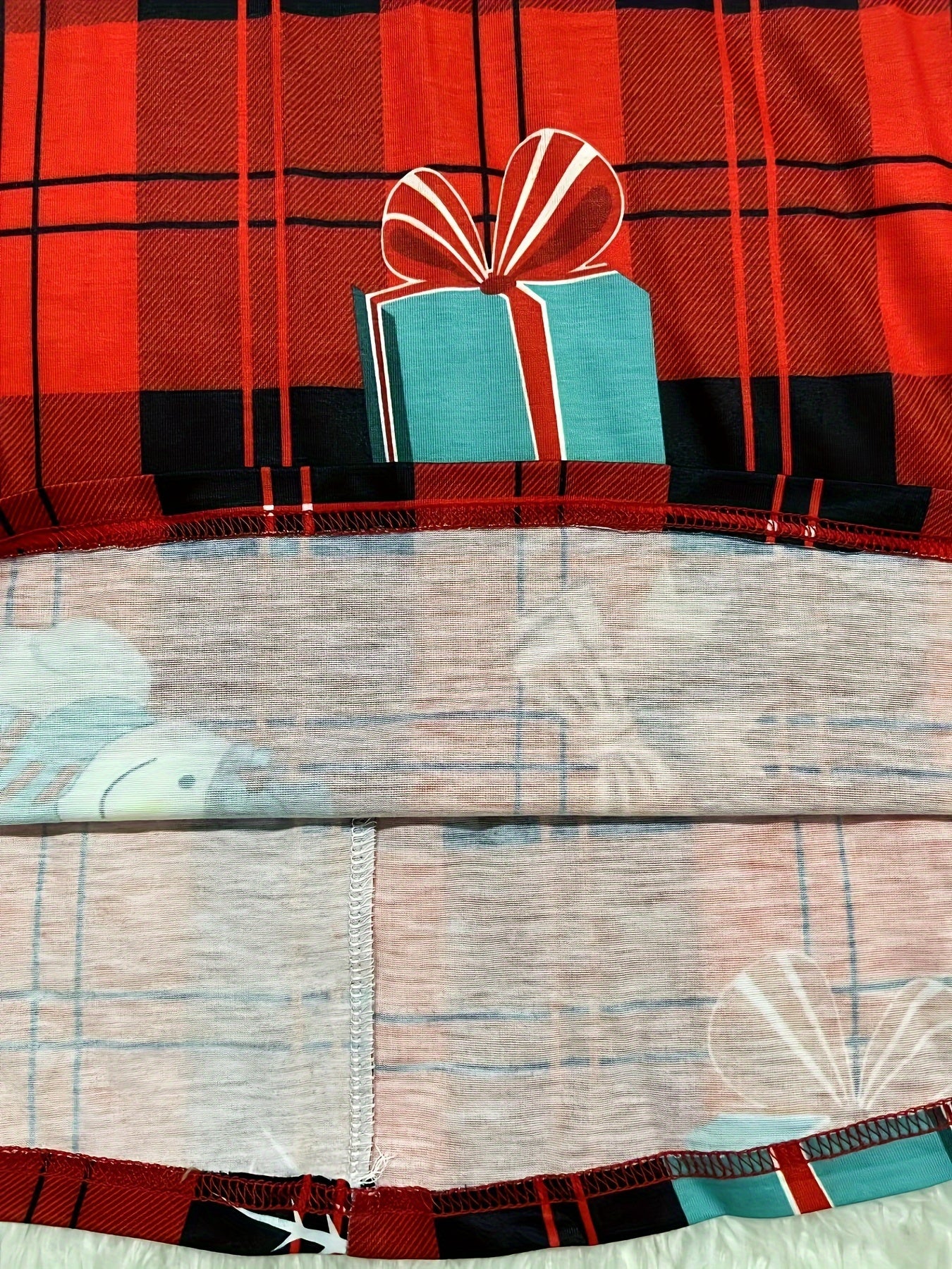 Christmas Dress Women's Plus Christmas & Snowman Print Round Neck