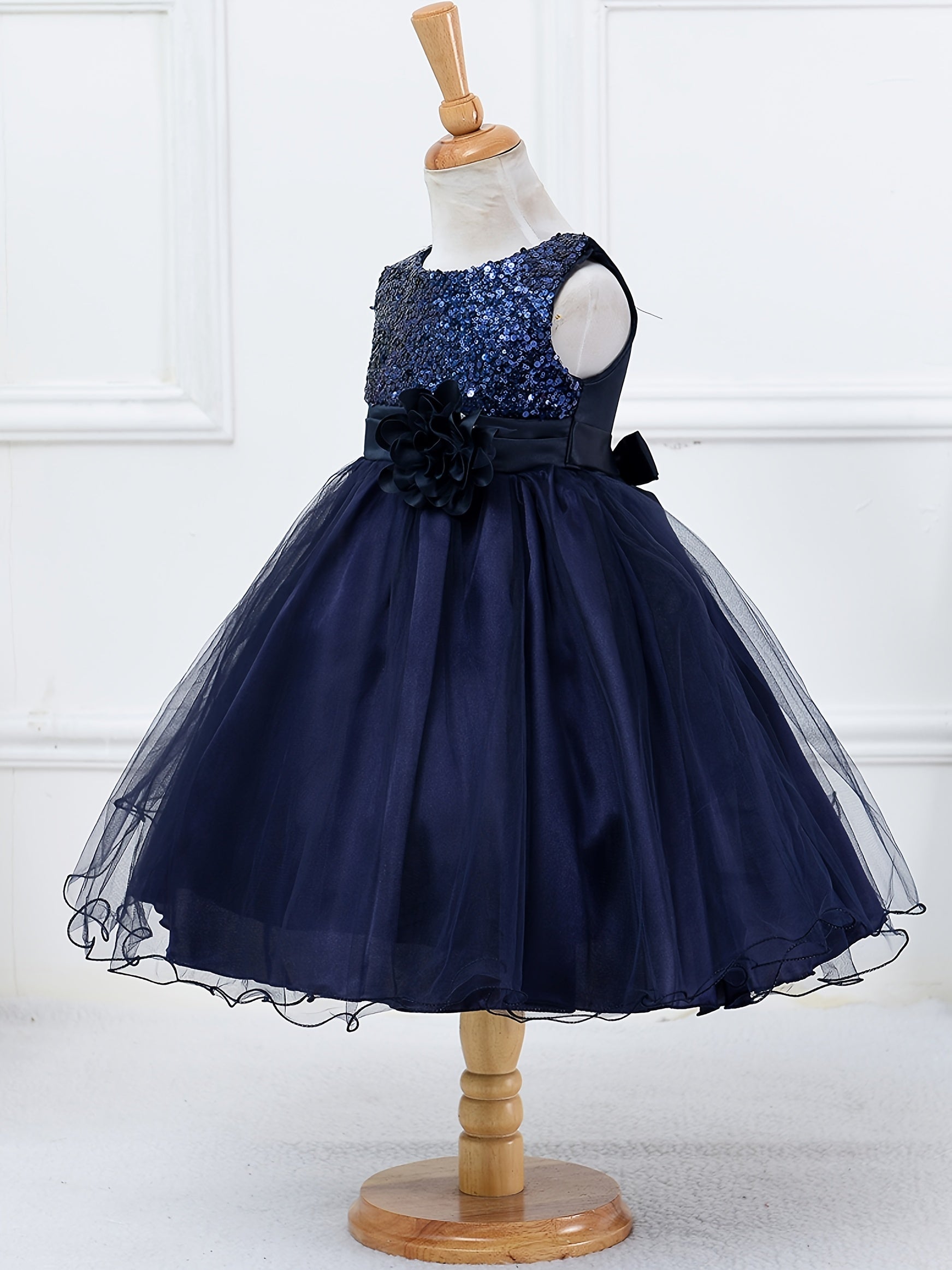 Toddler Girls Sequins Tutu Dress Princess Pageant Wedding
