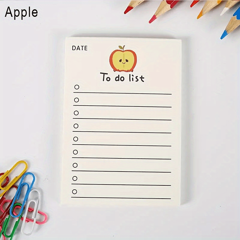 Fruit To Do List Planner - 50 Sheets - Students School Office Supplies