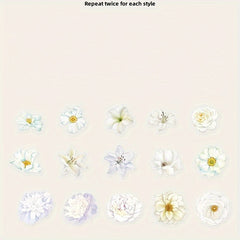 30pcs Flower Dream Series Vintage Notebook DIY Sticker Pack