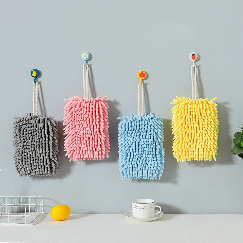1pc Absorbent Quick Dry Kitchen Hand Scrubber Rags Chenille Hand Scrubber Towels