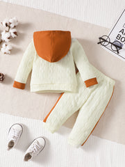 Infant Handsome Outfit Hooded Sweatshirt Sweatpants Set
