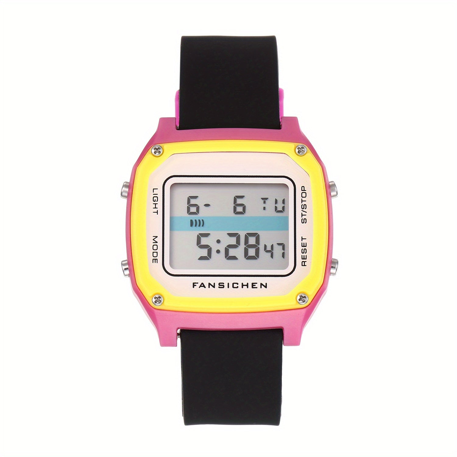 LED Display Electronic Watch with Silicone Strap - Time Date