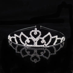 Silver Crystal Tiara Crowns Girls Princess Crown Rhinestone Birthday Crowns