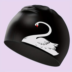 Enlarged Silicone Swimming Cap with Ear Protection