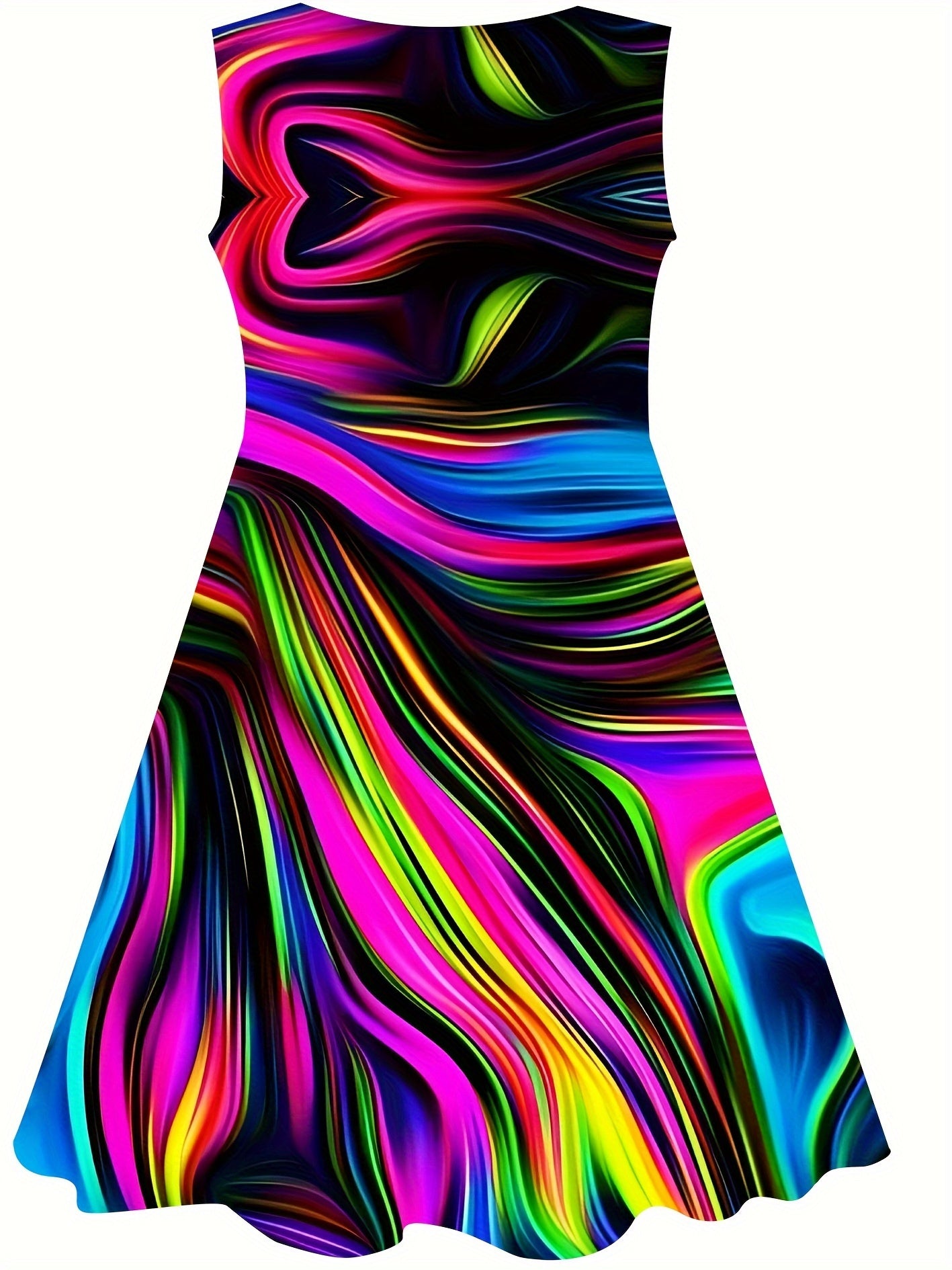 Girls Pattern Graphic Sleeveless Dress for Summer