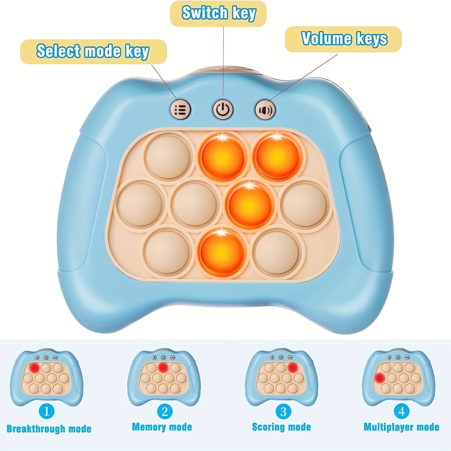 Whack A Mole Handheld Game Fidget Console Music