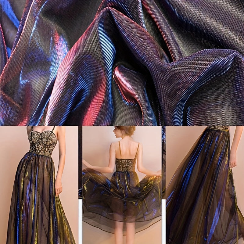 1pc Iridescent Shimmer Organza Mesh Fabric Gauze Metallic Flashing DIY Sewing