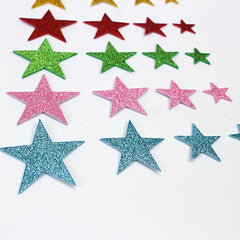 70pcs Colorful Glitter Stickers DIY Classroom Party Christmas Decor