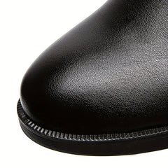Women's Side Zipper Boots Round Toe Lace Up Shoes Solid Boots