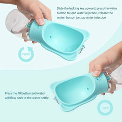 Leak Proof Dog Water Bottle with Food Container for Travel