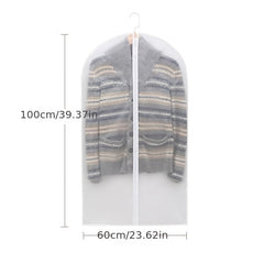 5 Pcs Dustproof Garment Hanging Bag Lightweight Clothes Storage Bag For Closet