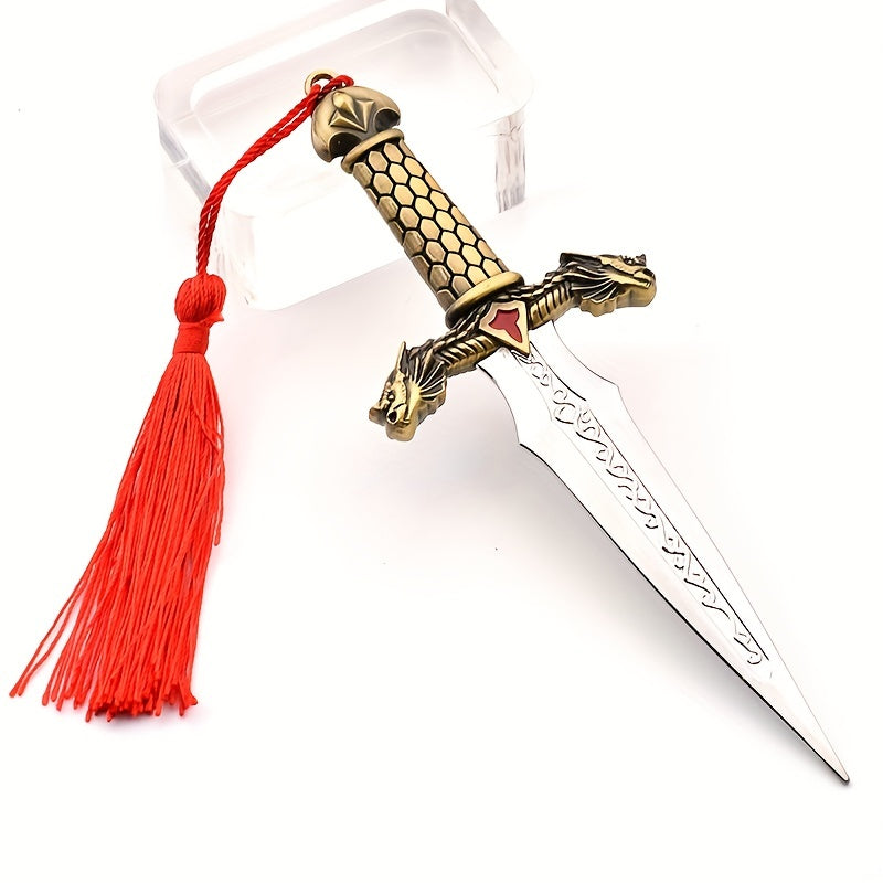 European Small Dagger Eco Friendly Zinc Alloy Double Dragon Blade