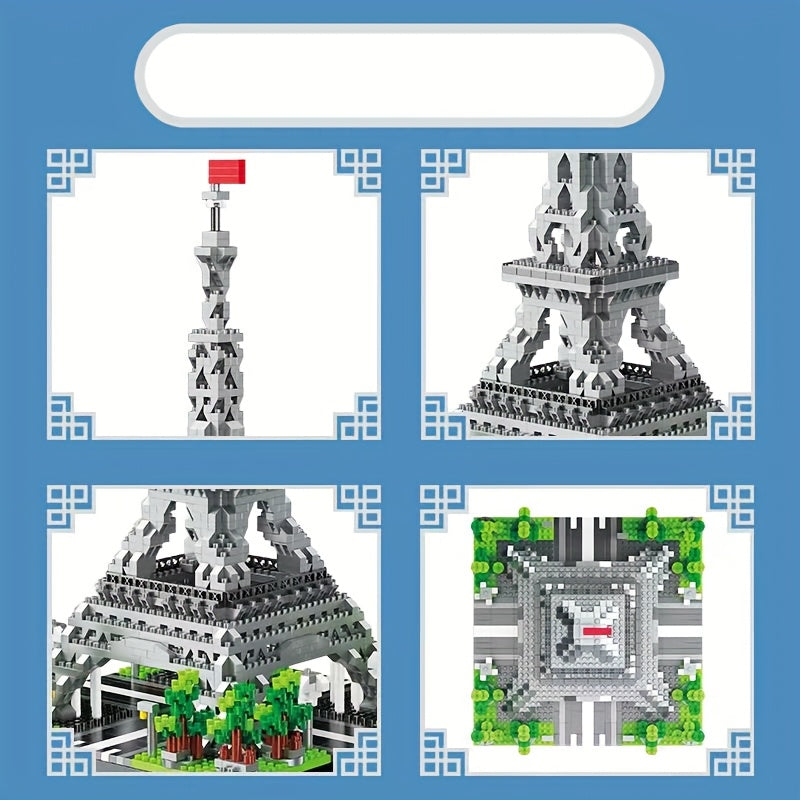 Eiffel Tower Building Blocks Set Educational Toy ABS Material Mixed Colors
