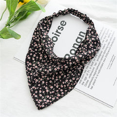 Floral Elastic Hair Scarf Headband Chiffon Print Hair Scarves Kerchief