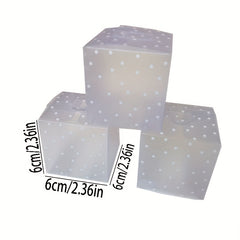 10pcs Semi Transparent PVC Frosted Dot Folding Packaging Box