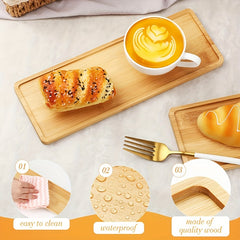 Bamboo Coffee Cup Storage Tray for Snacks Fruits Vegetables