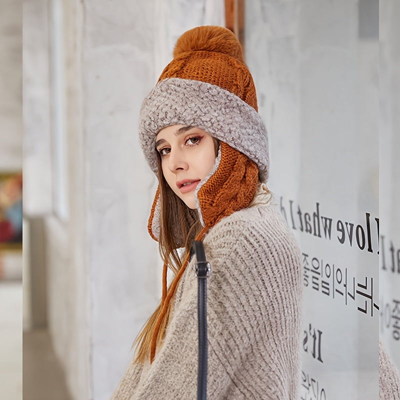 Women Slouchy Fleece Beanie Hat Winter Balaclav