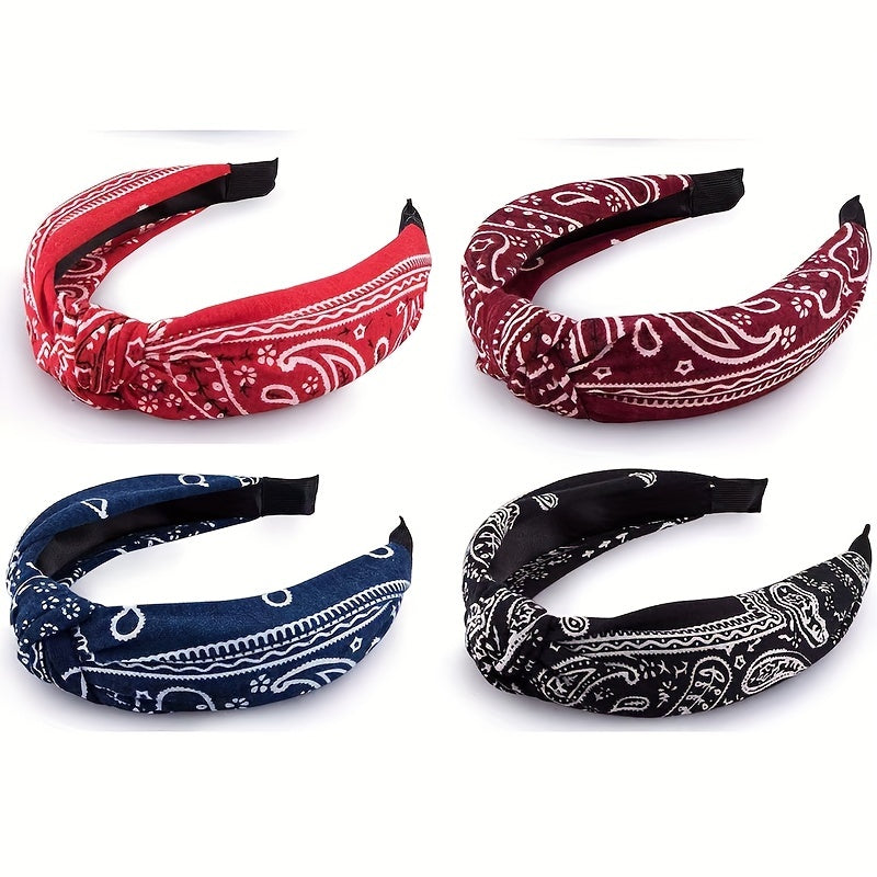 Bohemian Style Yoga Sports Headband Sweat Absorb Sweatband Elastic Headband