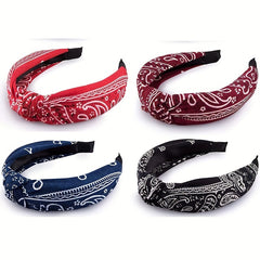 Bohemian Style Yoga Sports Headband Sweat Absorb Sweatband Elastic Headband