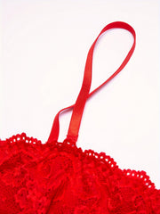  Lace Square Neck Solid Bralette