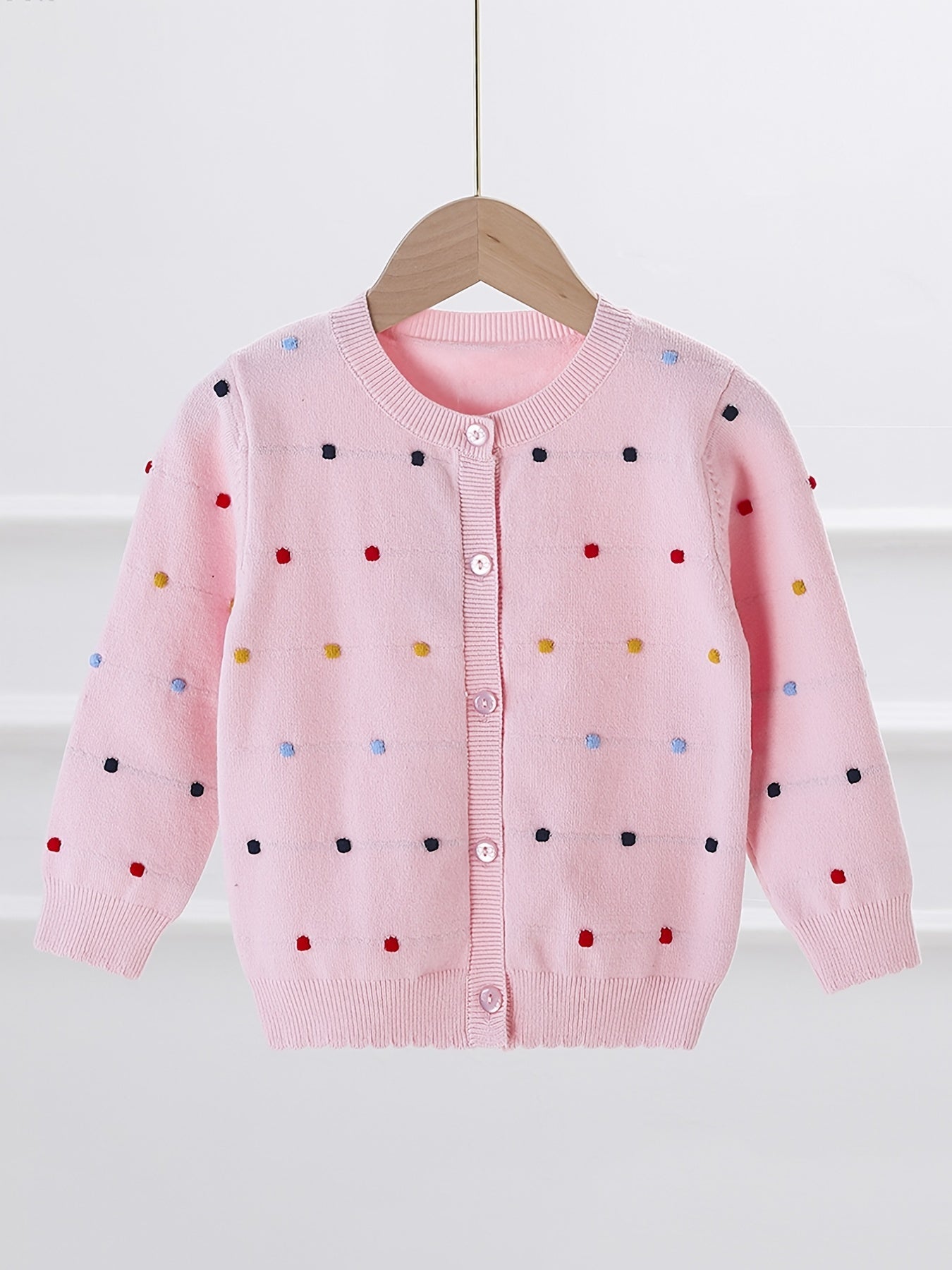 Toddler Girls Button Down Knit Cardigan Sweater