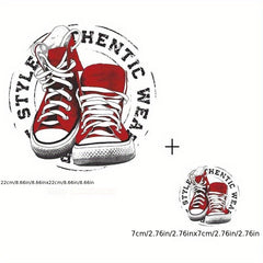 2pcs Shoes Iron On Patch Appliqued Tops DIY Warm Stickers