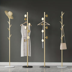 Heavy Duty Standing Coat Rack Modern Metal Coat Rack With Marble Pattern