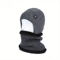 Men's Winter Knitted Beanie Hat for Elderly, Ear Protection