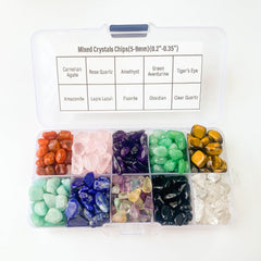 2LB 10 Types Rare Crystal Gem Collection Box For Reiki Healing Art