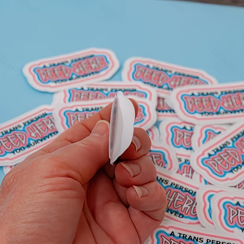 15pcs Transgender Survived Stickers - Reusable PVC Adhesive Durable & Waterproof