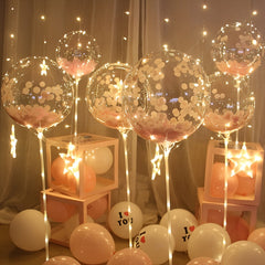 5pcs Balloon Single Round Base Table Floating Bracket Display Stand