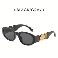 Geometric Sunglasses Retro Glasses for Summer Beach UV400