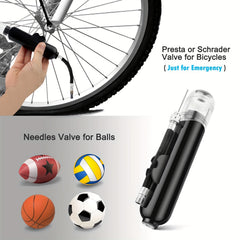 Sport Ball Air Pump with Pin Holder for Basketball Soccer Volleyball