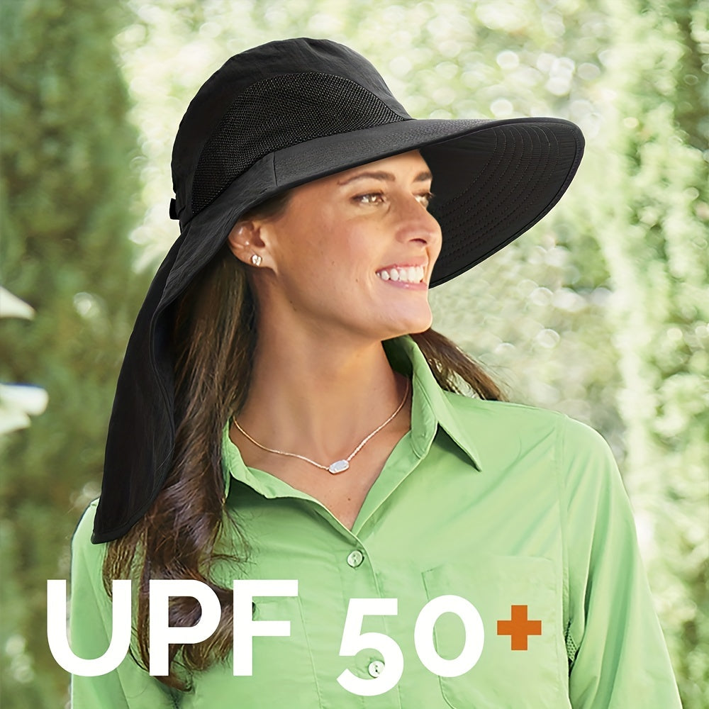 Mesh Breathable Hiking Fishing Bucket Hat with Neck Flap