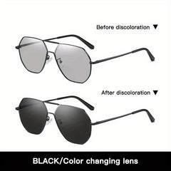 Men's Polarized Sunglasses Lightweight Metal Frame Driving Fishing Glasses