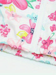 Baby Girls Floral Hooded Windbreaker Jacket Kids Coat
