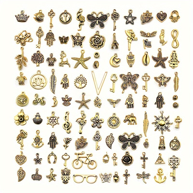 30pcs Mixed Metal Charms for DIY Bracelet Necklace Making