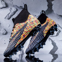 Kid's Outdoor Striped Soccer Cleats Anti Skid Shoes for Training