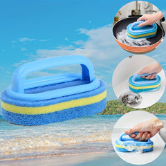 Sponge Cleaning Brush with Handle Thickening Bathroom Tile Cleaning Sponge