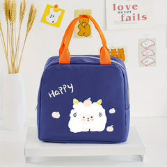 Cartoon Zipper Insulation Bag for Student Office Worker