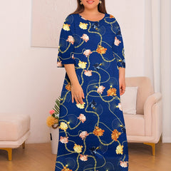  Floral & Chain Print Nightdress