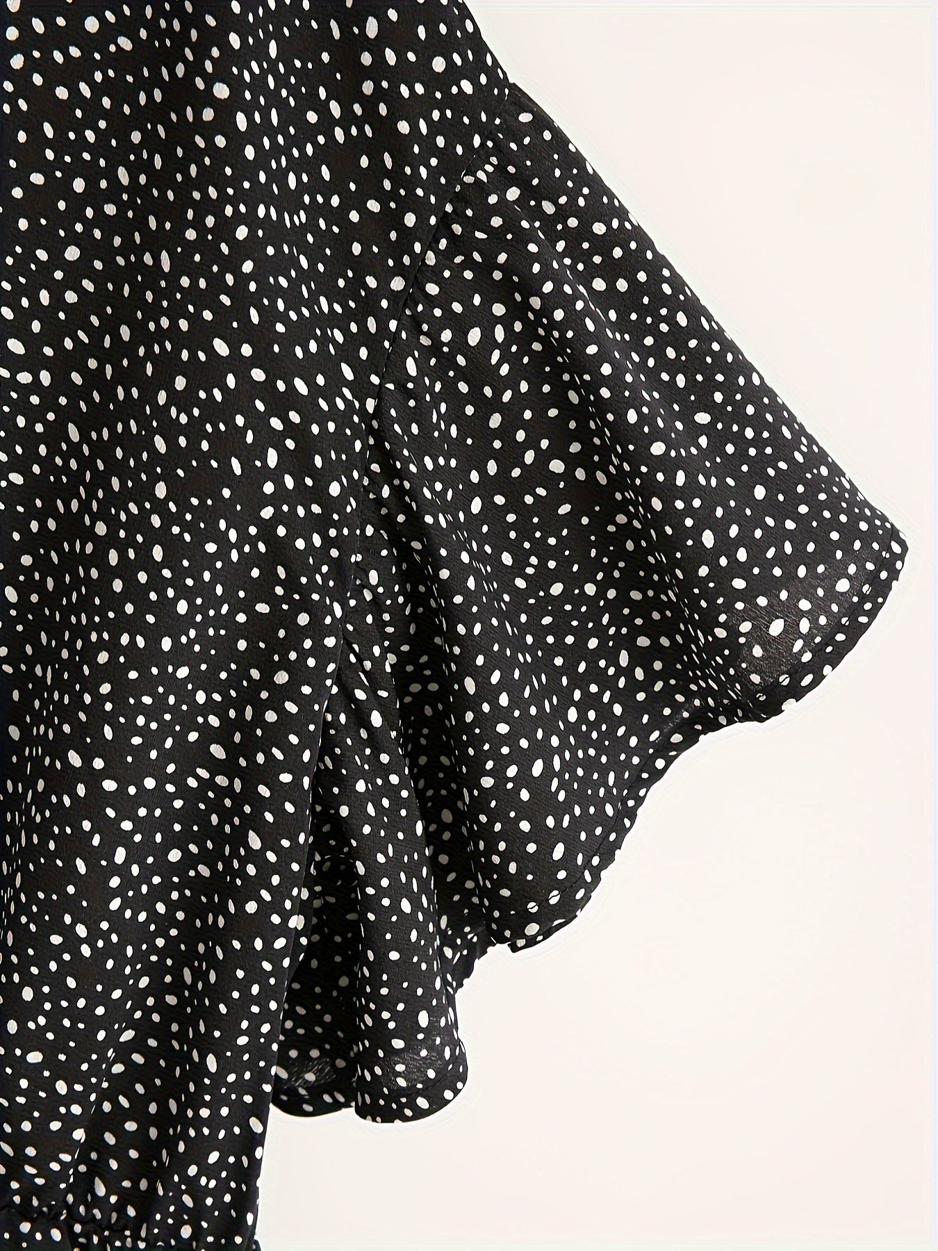  Boho Dress Women's Plus Dot Print Short Sleeve Dress
