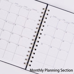A5 PU Weekly Planner Schedule Notebook Coil Diary