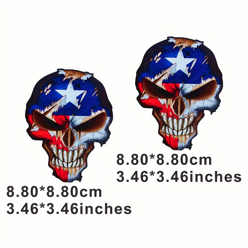 Skull Iron On Sticker Patches DIY Washable Decals Halloween Gift