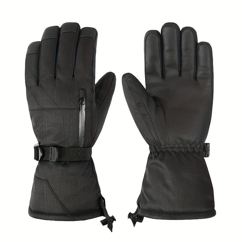 Thick Padded Winter Gloves - Windproof Waterproof Ski Gloves